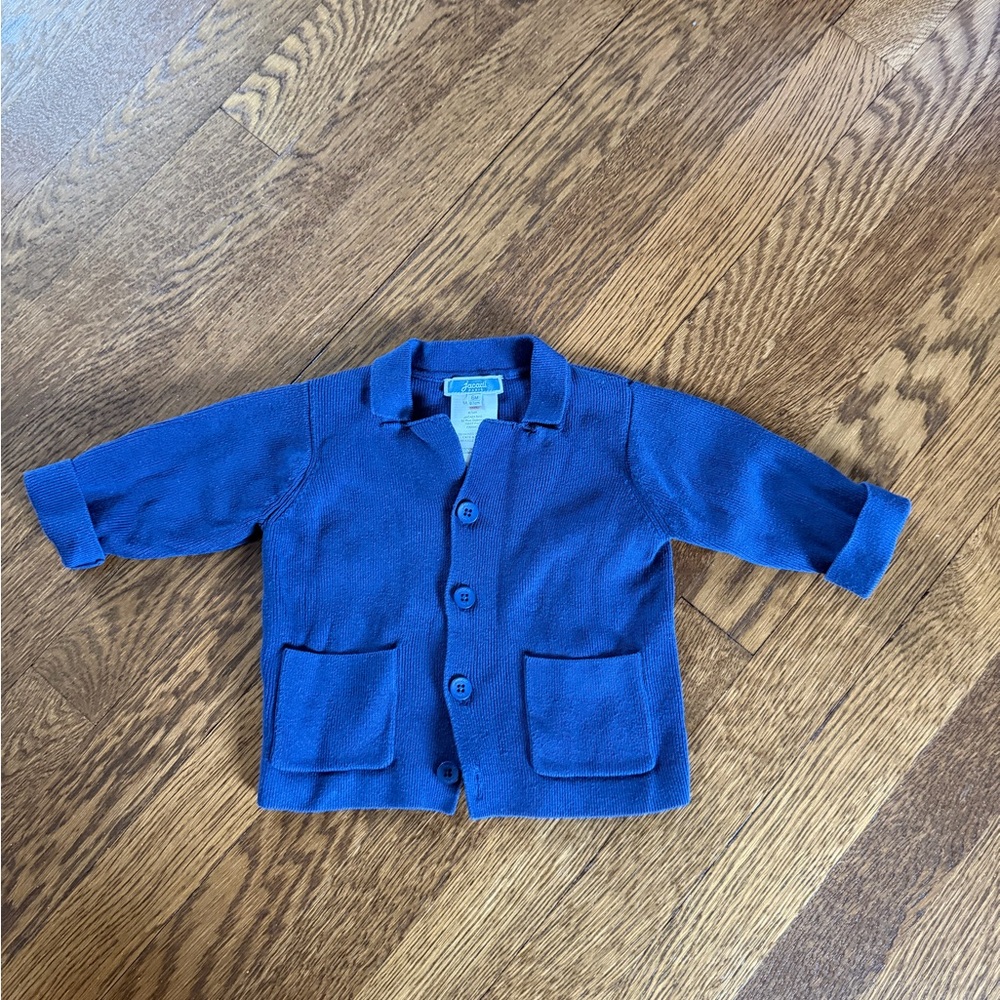 Jacadi Navy Blue Kids Sweater Blazer